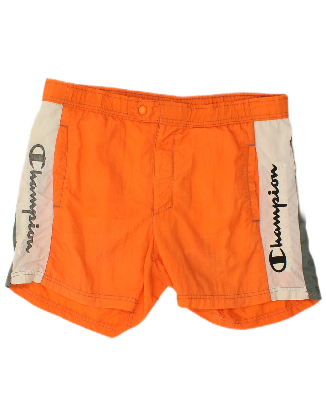 Champion Short de Bain Homme Orange Colorblock Polyamide