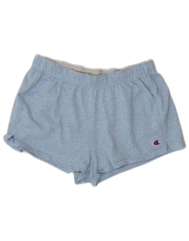 Champion Short de sport pour femme UK 12 Bleu moyen en coton moucheté