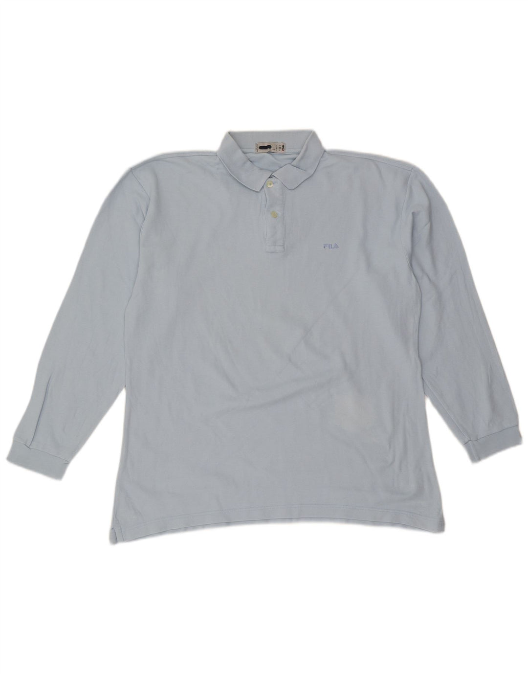 FILA Polo à manches longues pour hommes, grand bleu