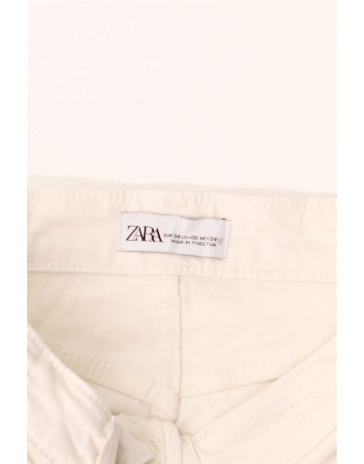 Zara Jean Bootcut Femme EU 34 2XS W24 L25 Blanc