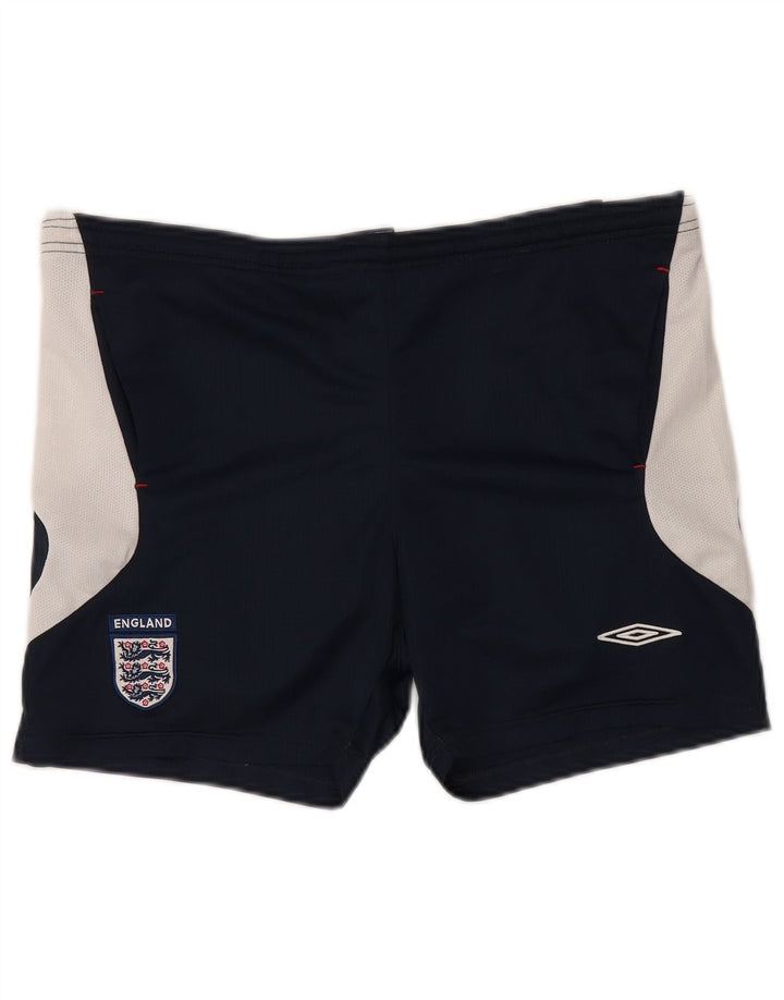 Umbro Short de Sport England Petit Homme Bleu Marine en Polyester Colorblock