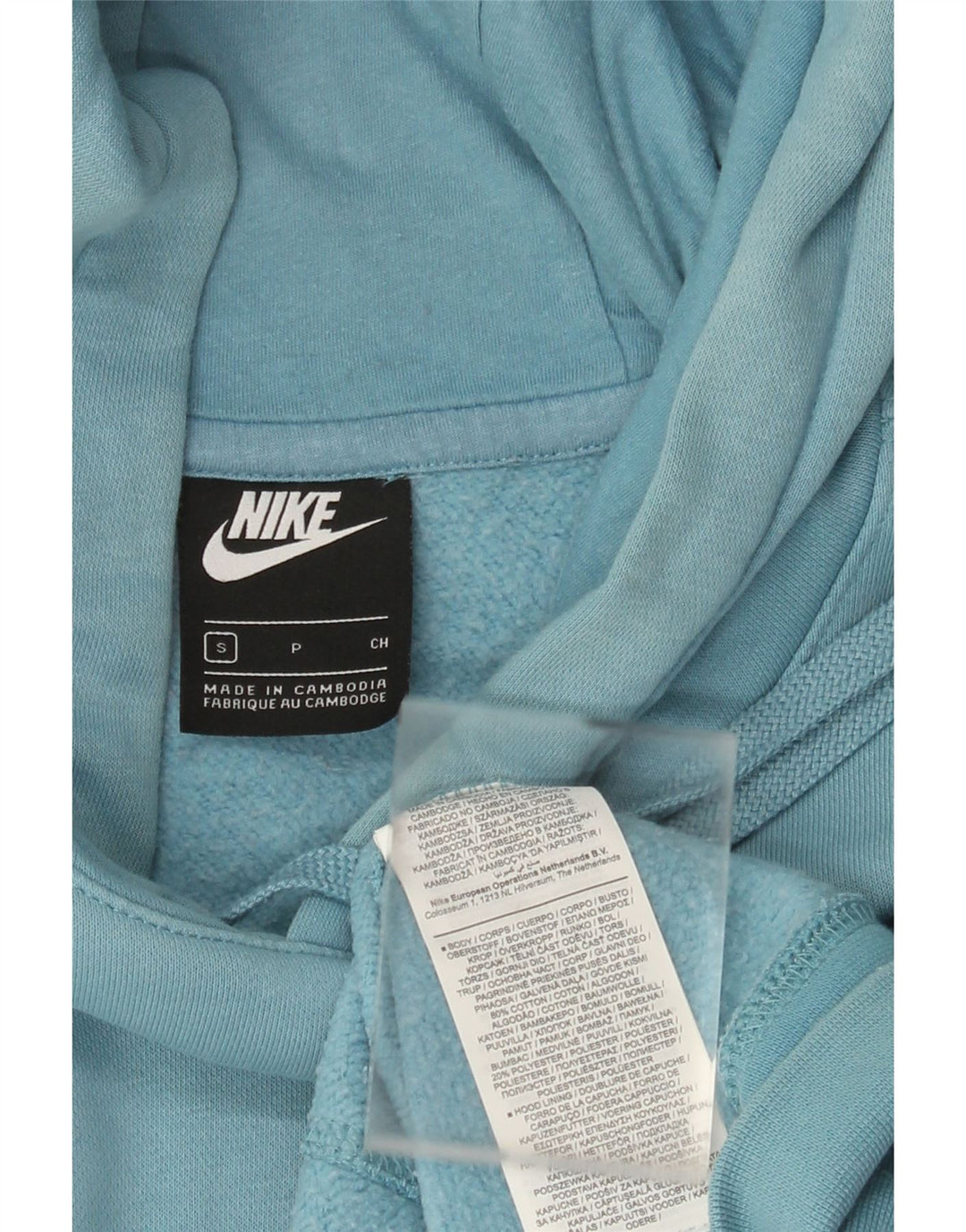 Nike Pull à capuche pour homme en coton bleu Taille S