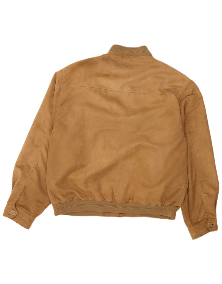 Veste Bomber Homme Vintage UK 42 XL Marron Polyester