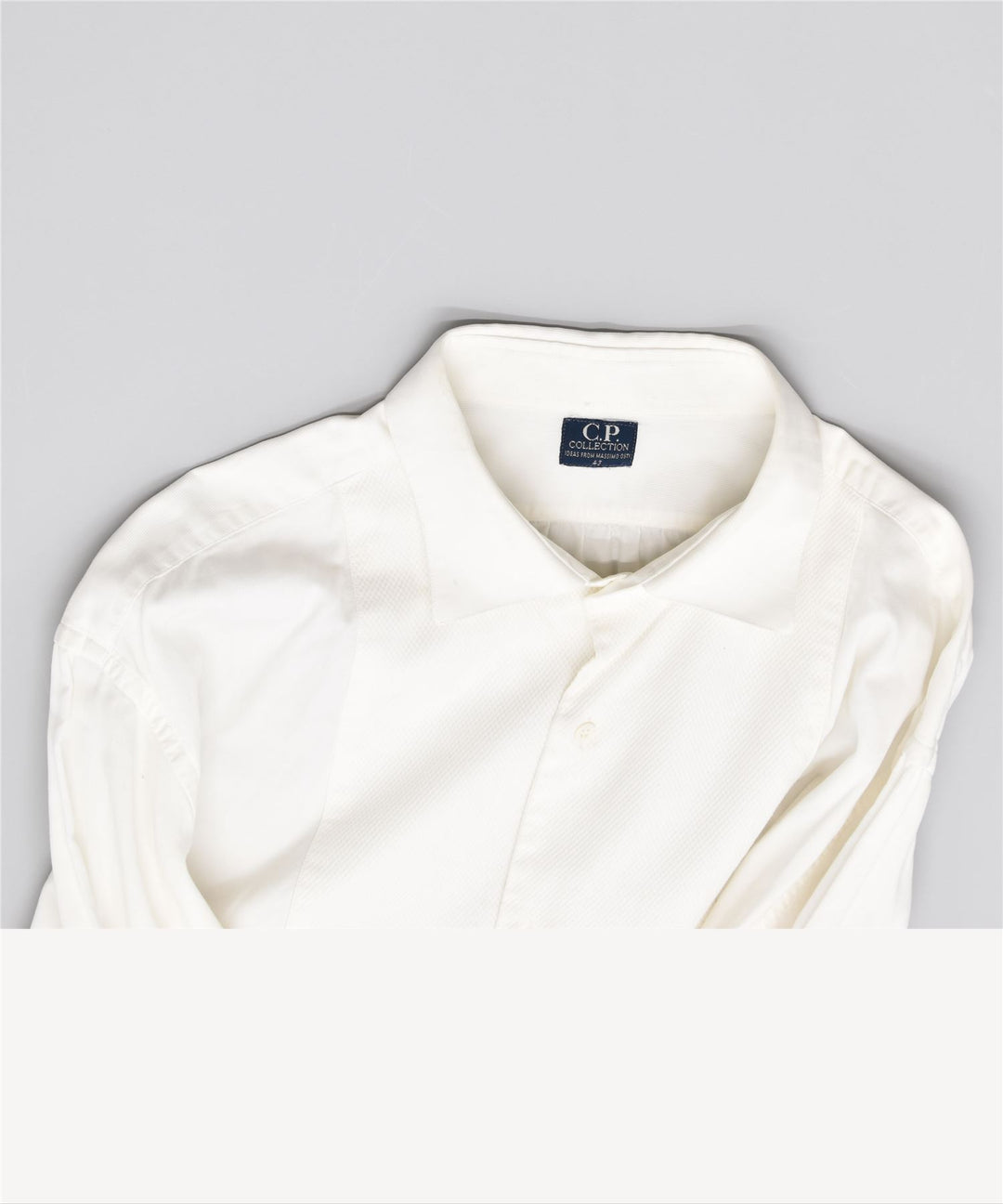C.P. COLLECTION Chemise Homme Taille 43 Grand Coton Blanc vintage