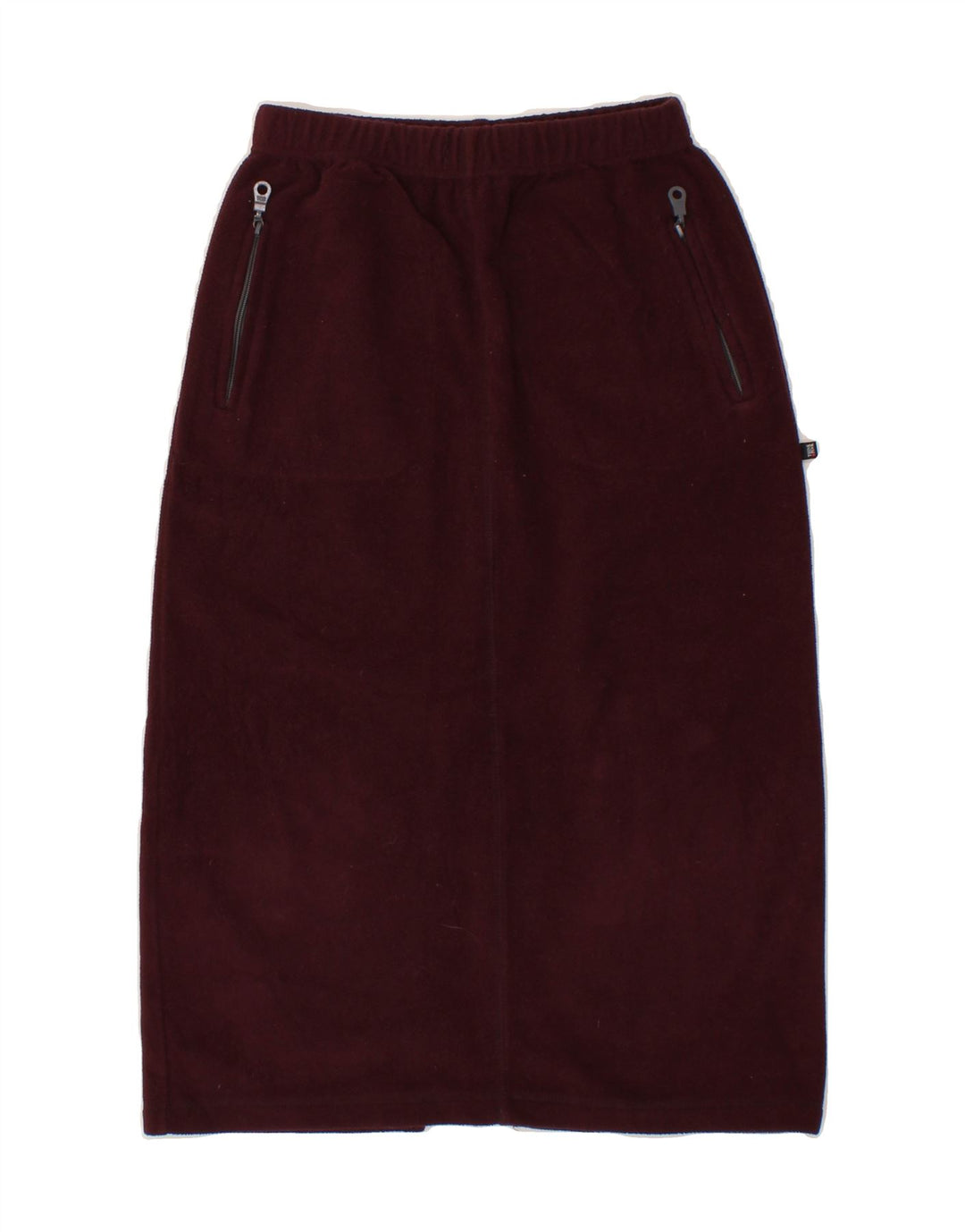 VINTAGE Womens Straight Skirt UK 8 Small W26  Maroon Polyester Vintage Vintage and Second-Hand Vintage from Messina Hembry 