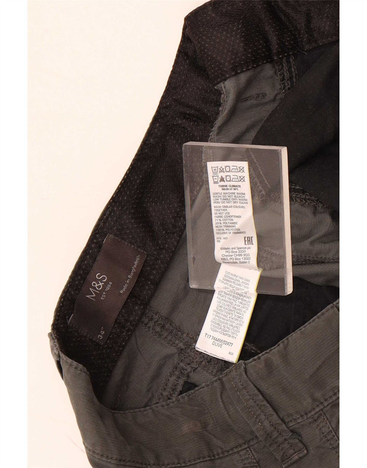 Marks & Spencer Short cargo pour homme W34 en coton kaki Taille L