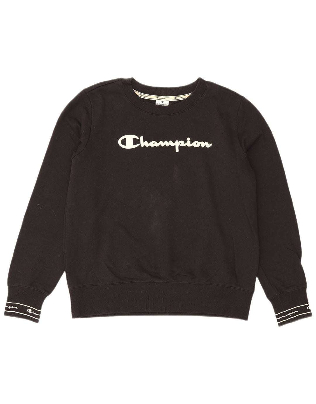 Champion Sweat-shirt graphique pour homme en coton noir Taille L