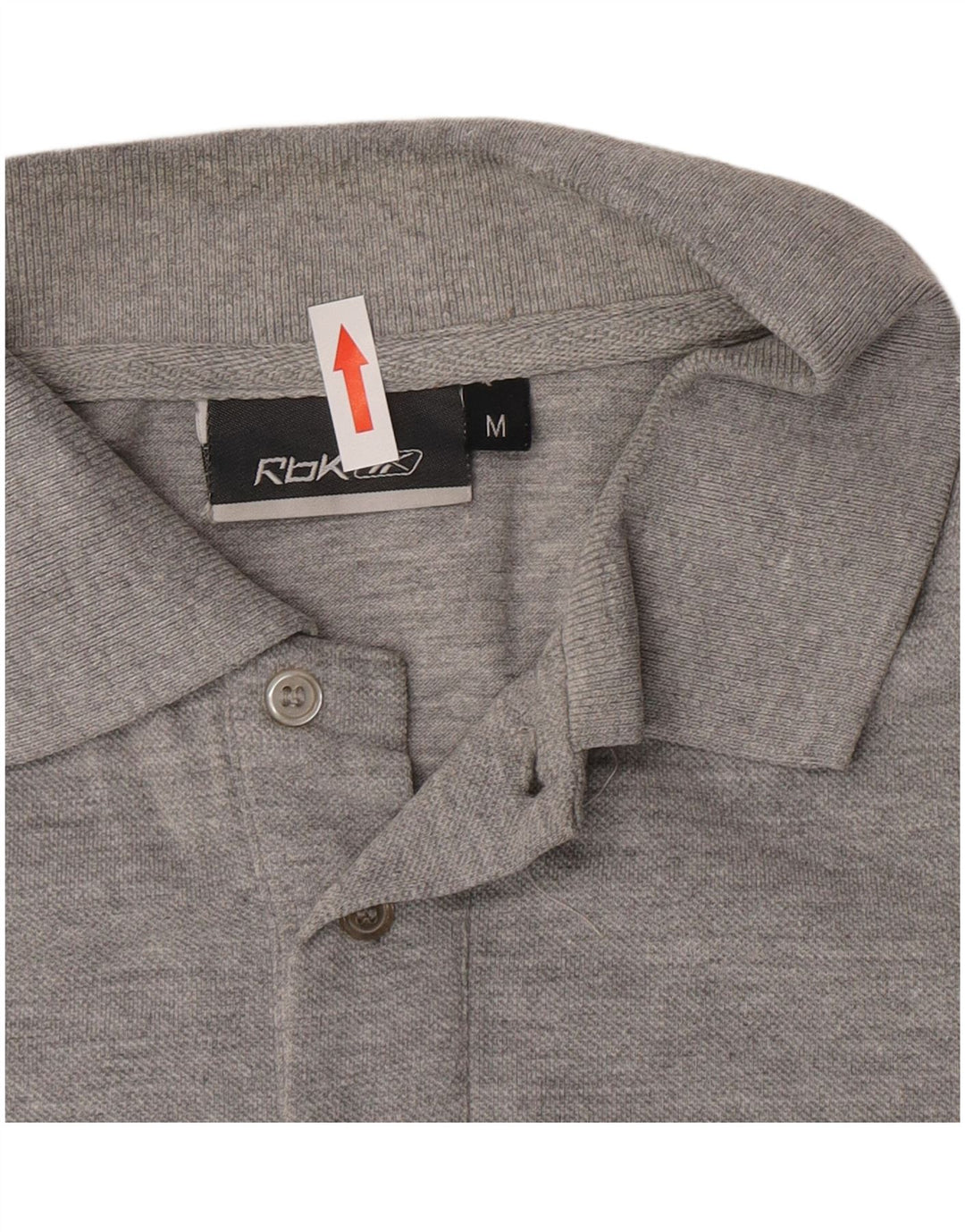 Reebok Polo Homme Gris Moyen Coton
