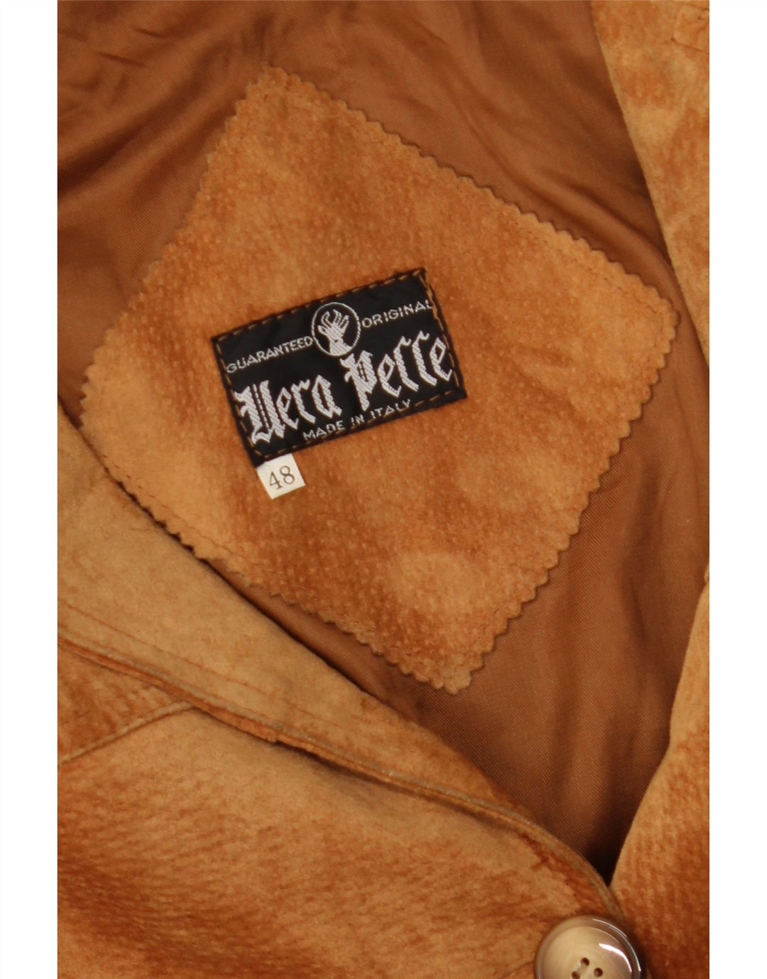 Vera Pelle Veste surdimensionnée en daim pour femme IT 48 XL Cuir beige