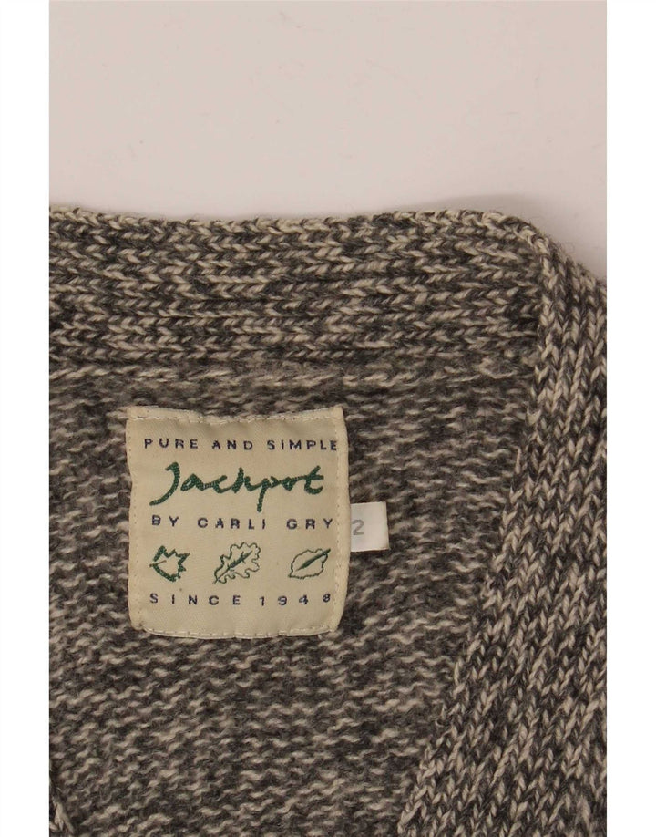 Jackpot Cardigan Homme Pull Large Gris Moucheté