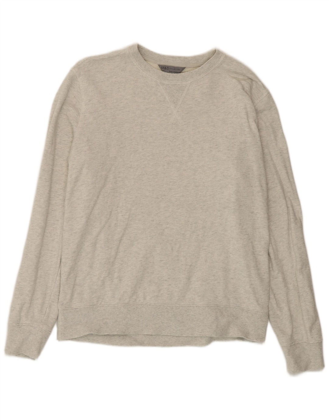 Marks & Spencer Sweat-Shirt Homme Gris Moyen Coton