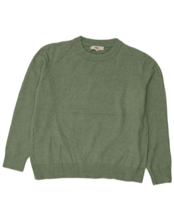 Marks & Spencer Pull ras du cou pour femme UK 14 Vert moyen