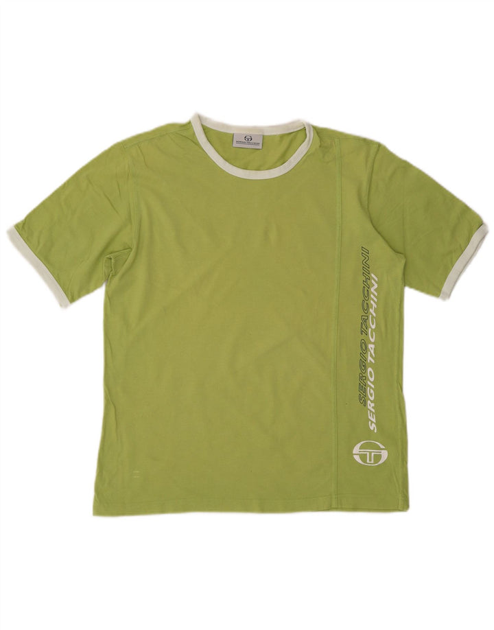 SERGIO TACCHINI T-Shirt Graphique Homme Grand Vert Coton