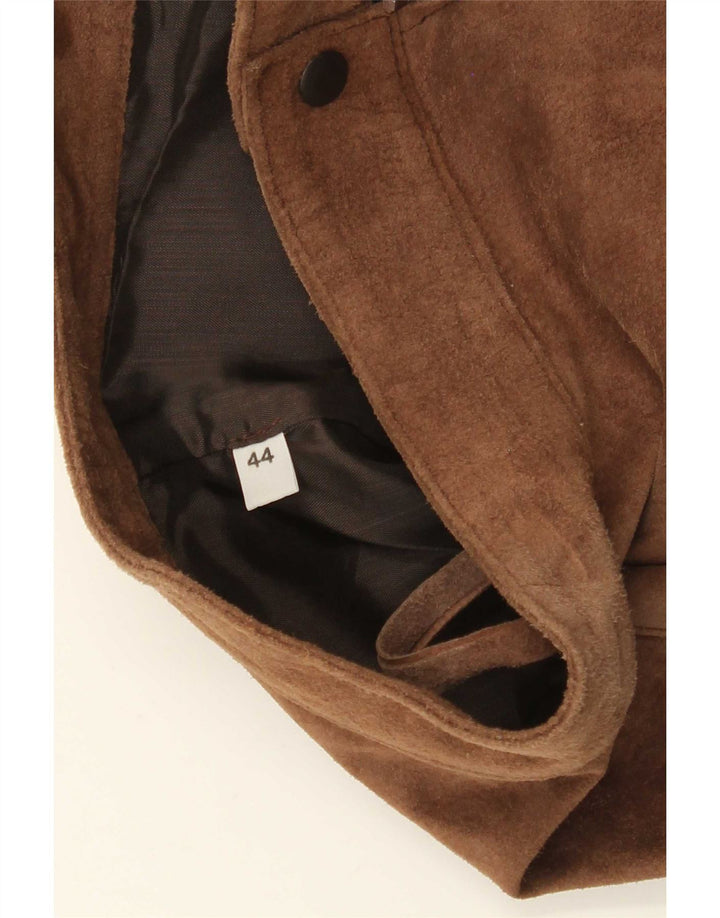Zara Femme Mini Jupe En Daim IT 44 Medium W25 Marron