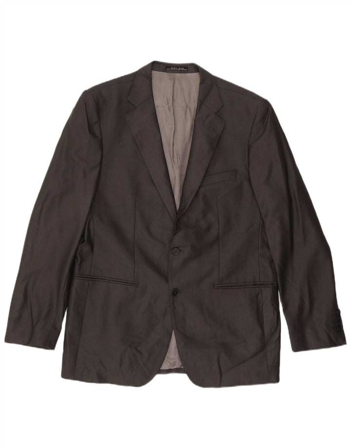 ZARA Veste blazer à 2 boutons pour homme EU 54 XL Gris