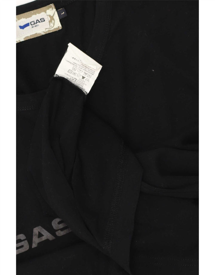 Gas Haut Graphique Homme Manches Longues Grand Coton Noir
