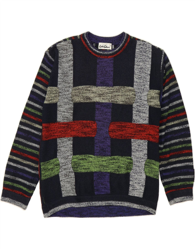 CARLO COLUCCI Mens Crew Neck Jumper Sweater IT 50 Medium Multicoloured Vintage Carlo Colucci and Second-Hand Carlo Colucci from Messina Hembry 