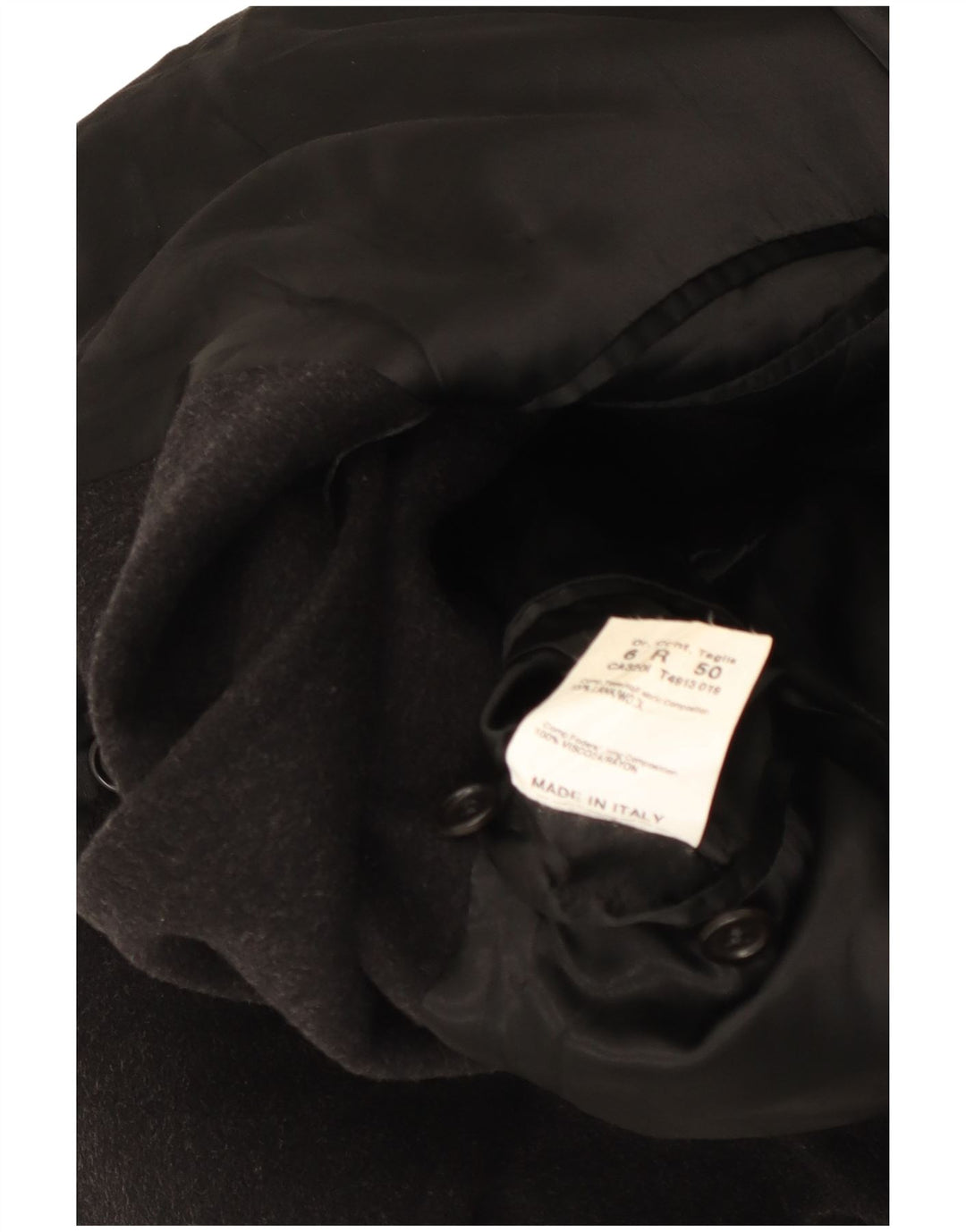 Tombolini Manteau Homme IT 50 Large Gris Laine Classique