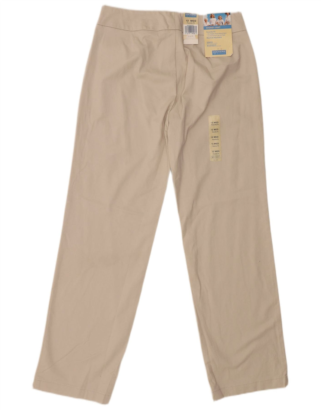 DOCKERS Pantalon décontracté coupe préférée pour femme US 12 Large W30 L31 Beige