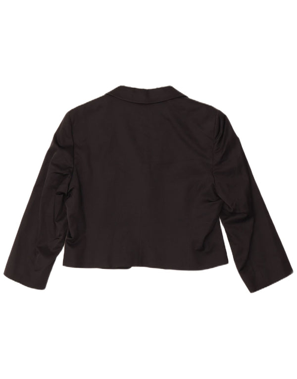 Marella Veste Boléro Femme Manches 3/4 1 Bouton UK 14 Large Noir Viscose