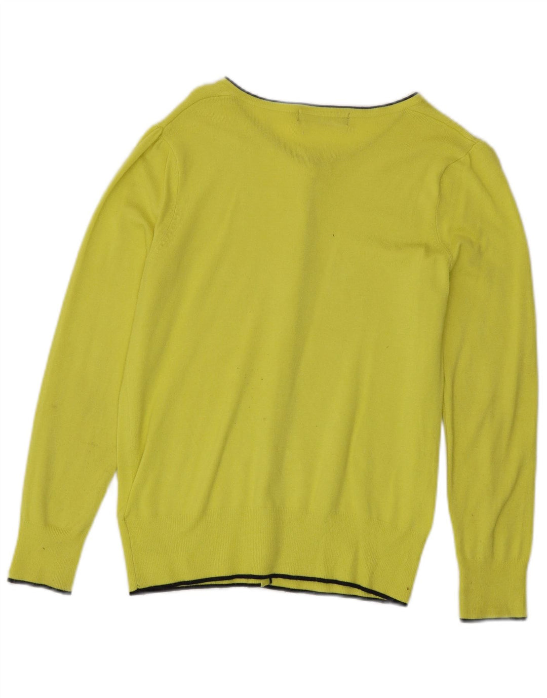 Marks & Spencer Pull Cardigan pour Femme UK 10 Petite Viscose Jaune