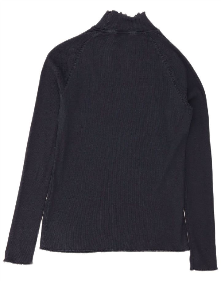 TOMMY HILFIGER Haut à manches longues pour femme UK 12 Bleu marine moyen