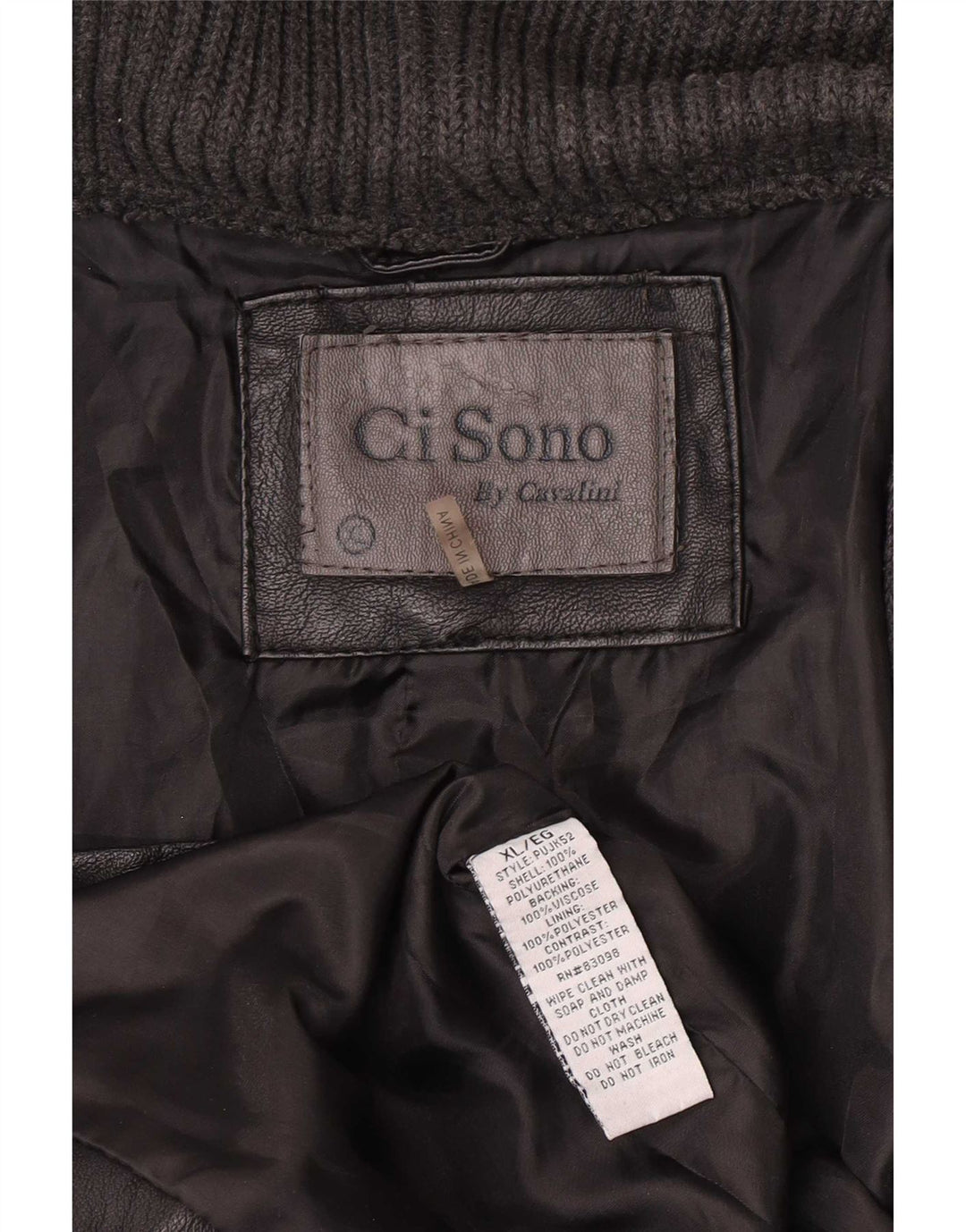 Cavalini Veste de motard ouverte en simili cuir pour femme UK 18 XL Noir Polyuréthane