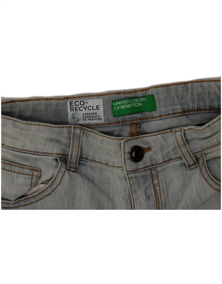 BENETTON Short en jean fille 11-12 ans W26 Bleu