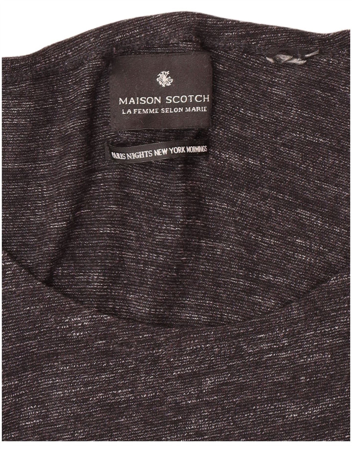 MAISON SCOTCH Robe basique à manches longues pour femme UK 10 Small Gris
