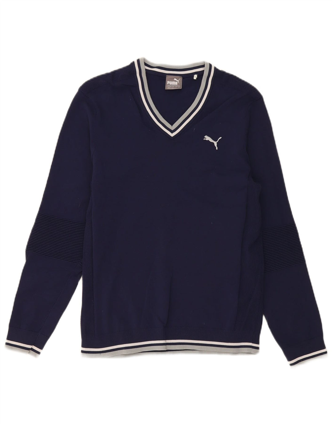 Puma Pull col V pour homme en nylon bleu marine Taille S