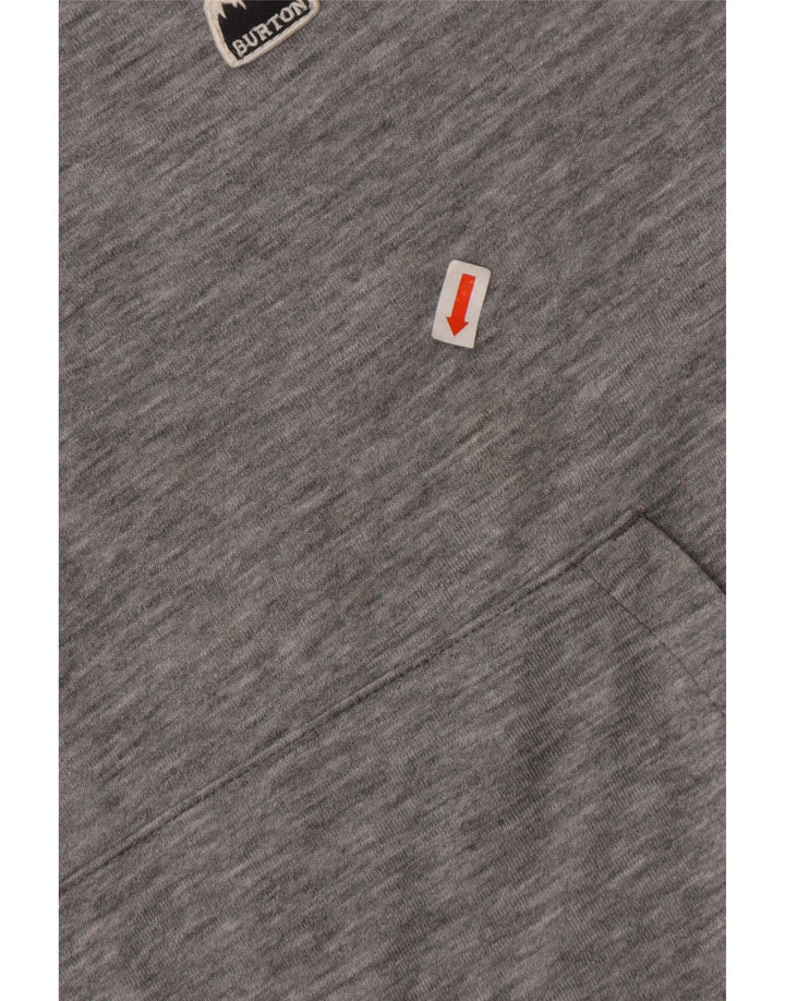 Burton Haut à capuche à manches longues pour femme UK 10 Small Gris Moucheté Polyester
