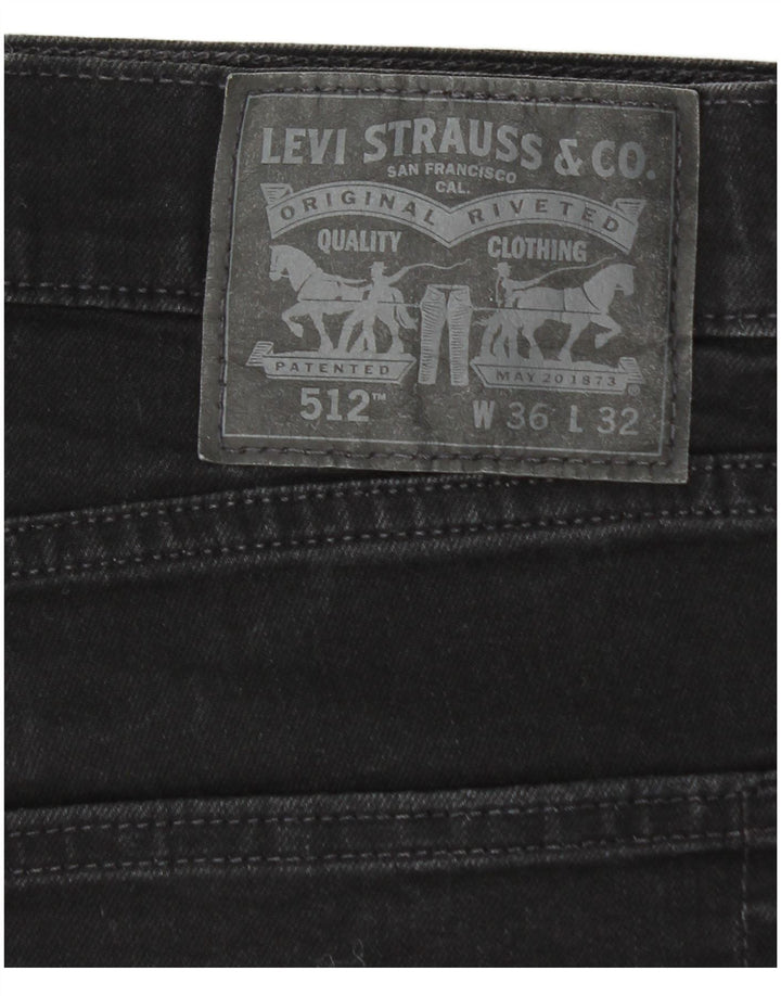 LEVI'S Jean Slim 512 Homme W36 L32 Noir Coton