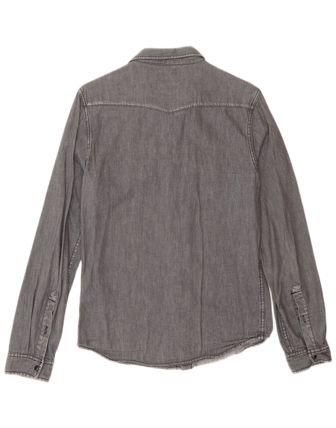 Lee Chemise en Jean Western Homme Petit Gris Coton