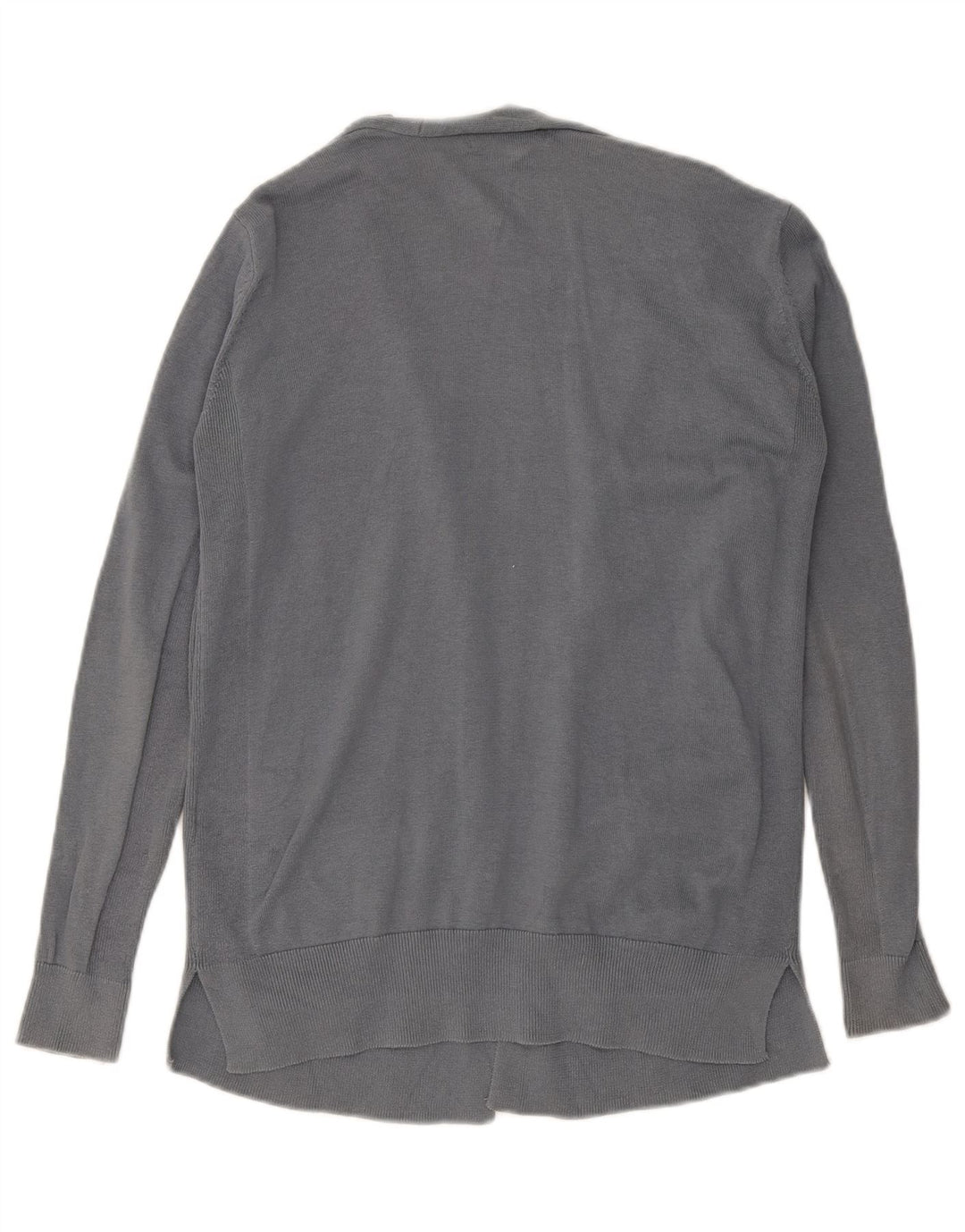 Marks & Spencer Pull Cardigan Ouvert pour Femme UK 12 Coton Gris Moyen