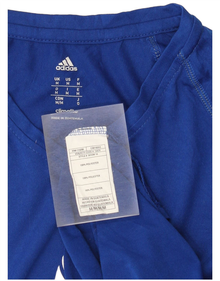 Adidas Garçon Climalite Graphic Top Manches Longues 13-14 ans Bleu Moyen