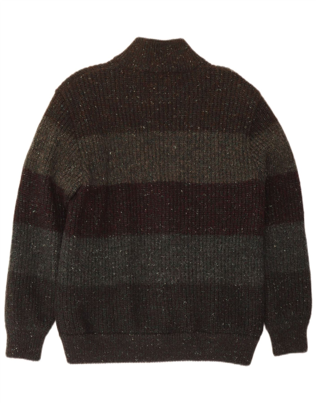 Peter Brown Cardigan pour homme en laine rayée kaki moyen