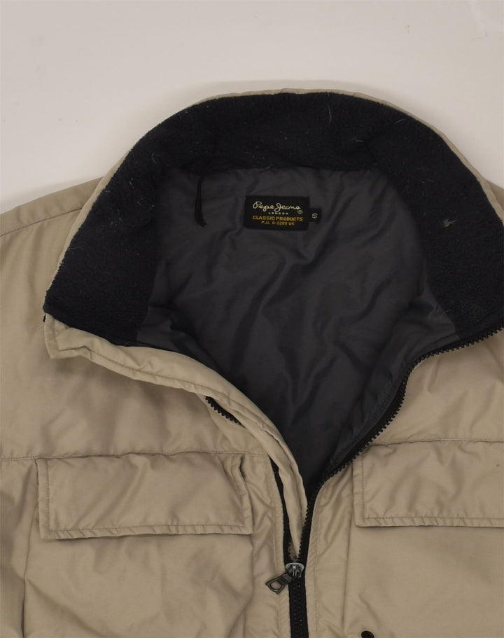 PEPE JEANS Veste matelassée homme UK 36 Small Beige Polyester