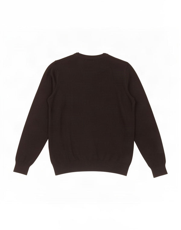 Marks & Spencer Pull autographe à col en V pour homme Petit coton noir