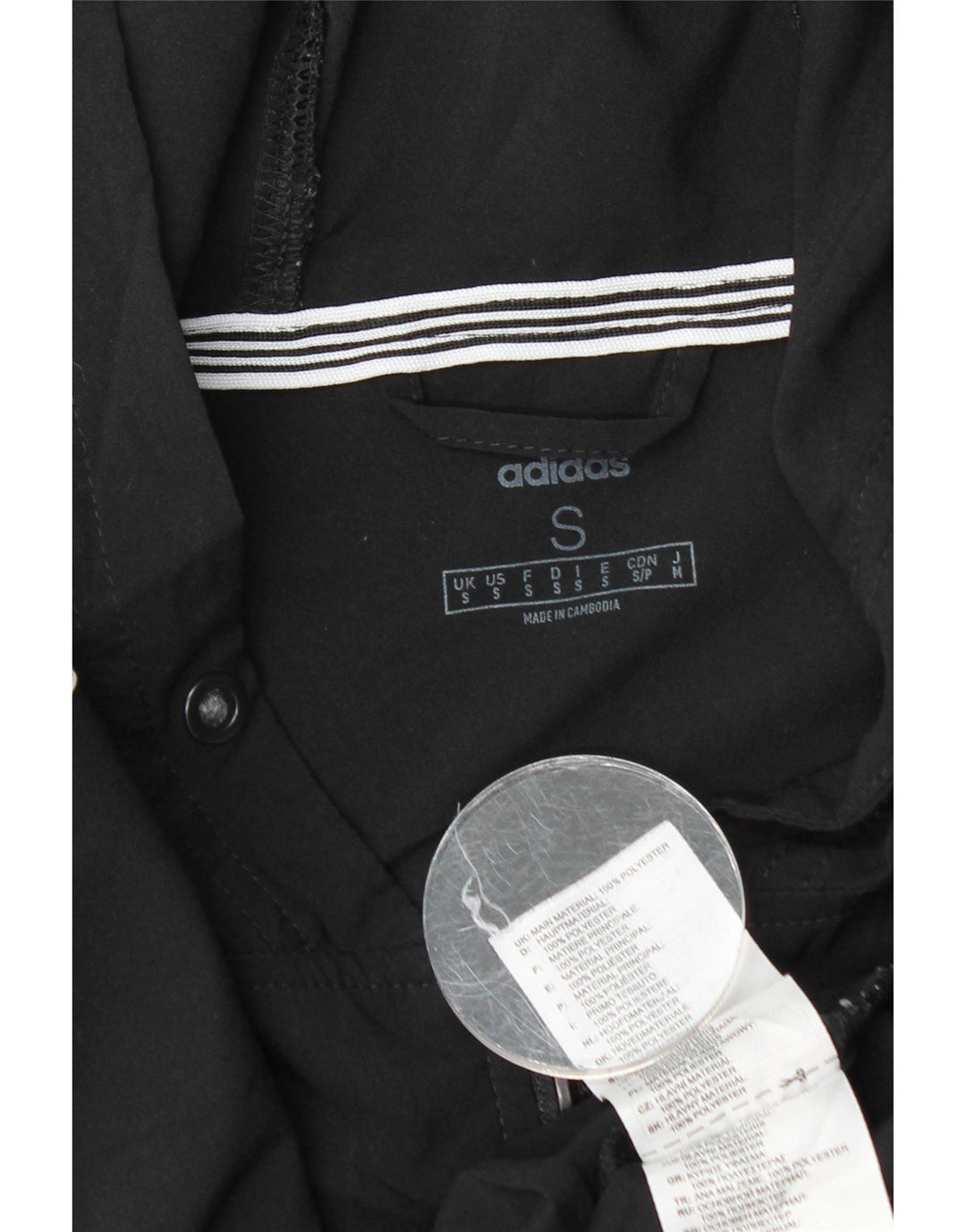 ADIDAS Veste de survêtement à capuche pour homme Petit Noir Polyester
