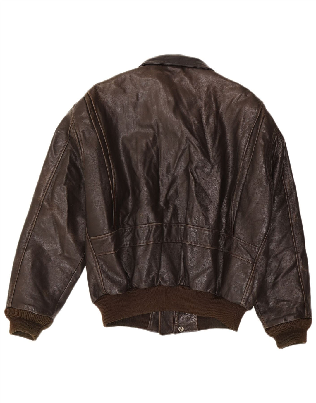 veste en cuir militaire vintage pour hommes IT 54 2XL Marron