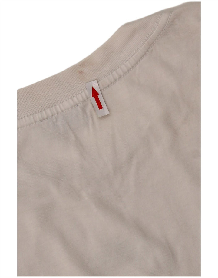 DIESEL T-Shirt Graphique Homme Blanc Moyen Coton