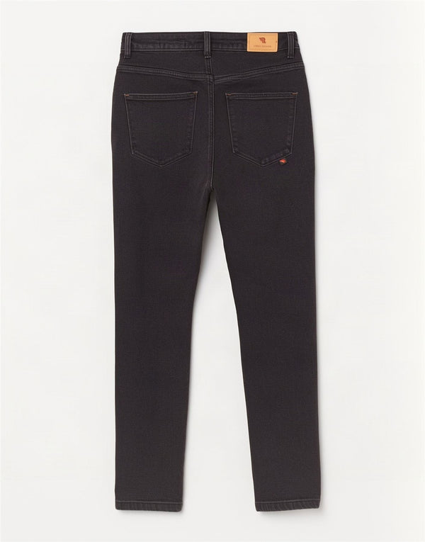 Vintage Femme Équitation Taille Haute Jeans W32 L30 Coton Noir