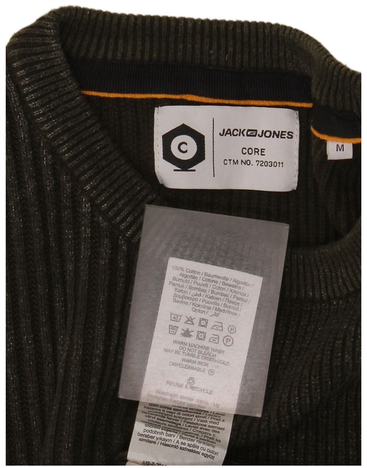 Jack & Jones Pull Col Rond Homme Vert Moyen Coton