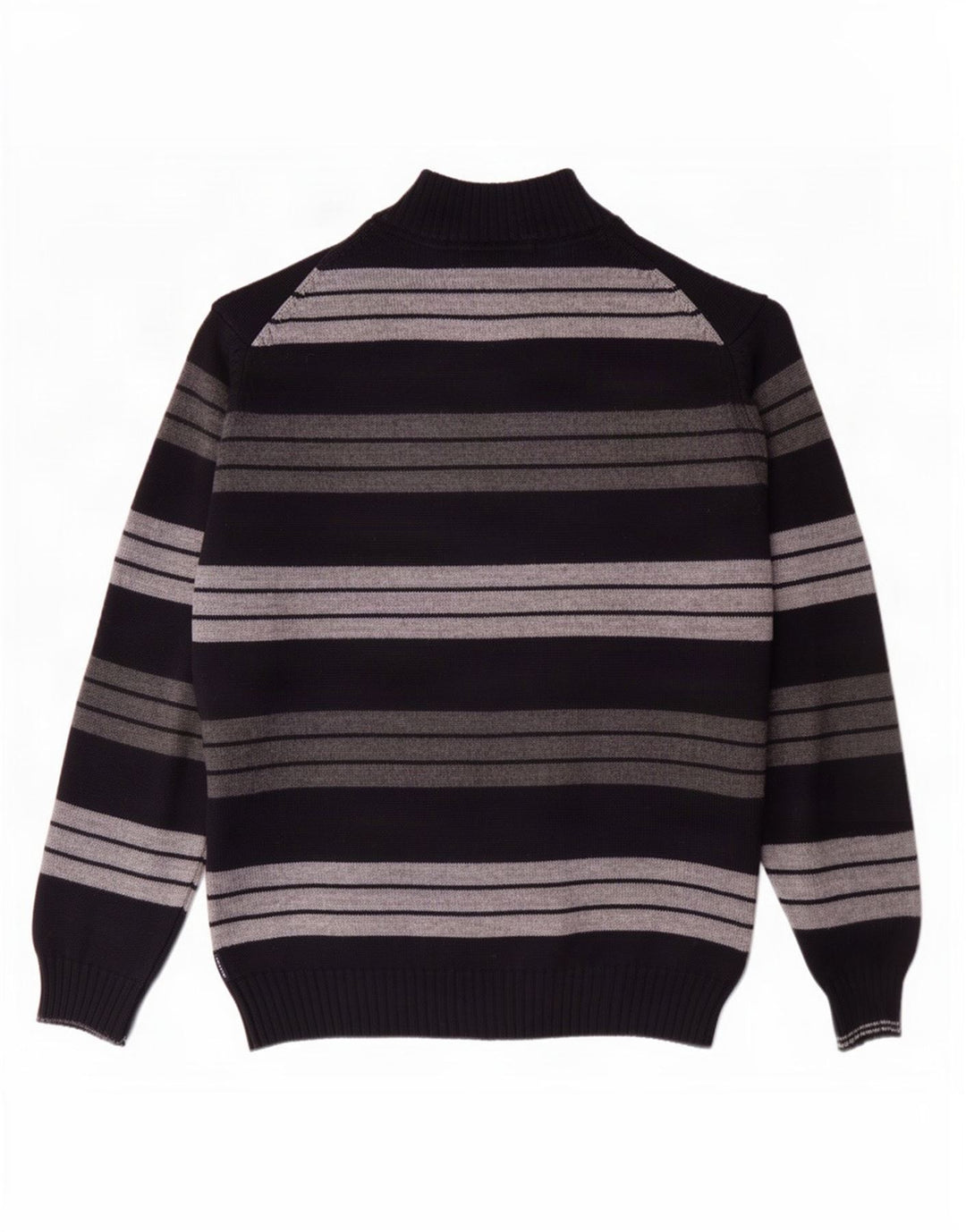 Il Granchio Pull Col Zippé Homme Large Bleu Marine Rayé