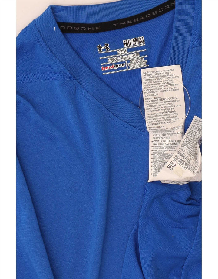 Under Armour Tee-Shirt Heat Gear Homme Bleu Moyen Polyester