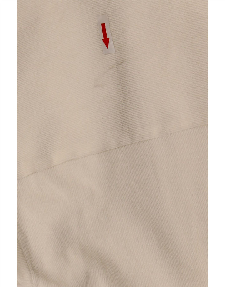 Zara Chemise surdimensionnée en velours côtelé pour femme UK 10 Petit polyester blanc
