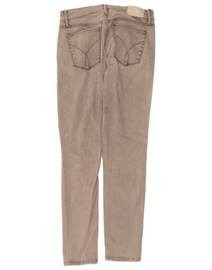 CALVIN KLEIN Jean Slim Femme W30 L30 Gris Coton
