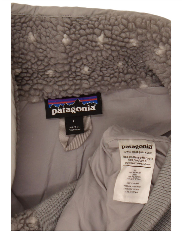 Patagonia Veste polaire femme UK 16 Large gris tacheté polyester