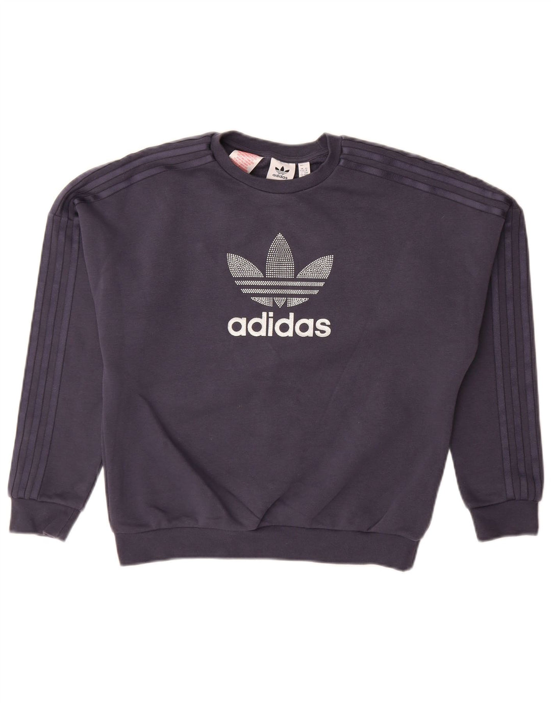 ADIDAS Sweatshirt Graphique Fille 11-12 ans Bleu Marine Coton