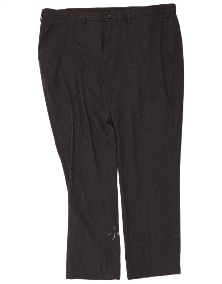 Marks & Spencer Pantalon chino droit sur mesure pour homme W42 L30 Noir